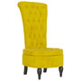 Voir la diapositive 2 : VIDAXL Chaise a dossier haut jaune velours conception de bouton