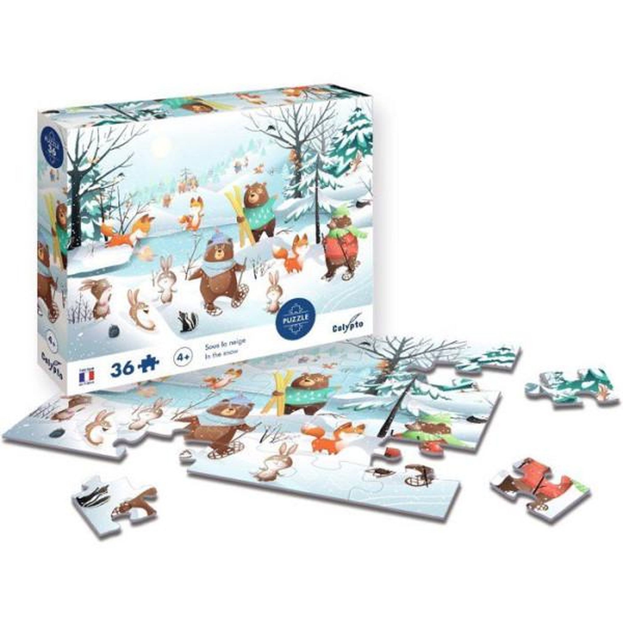 Voir la diapositive 2 : Sentosphere Puzzle - sentosphere - 36 pieces - dans la neige - toucher soyeux - impression 7 couleurs - des 4 ans