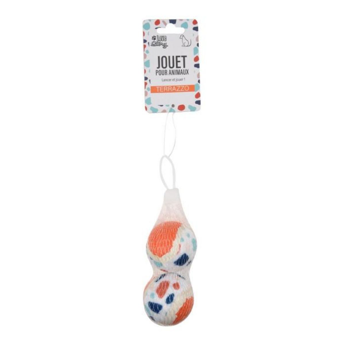 Paris Prix Lot de 2 Balles de Tennis  Terrazzo  5cm Multicolore