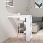VIDAXL Table bar mural Blanc Brillant 102x45x103,5cm Bois d'ingenierie