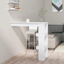 Voir la diapositive 1 : VIDAXL Table bar mural Blanc Brillant 102x45x103,5cm Bois d'ingenierie
