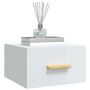 Voir la diapositive 4 : VIDAXL Tables de chevet murales 2 pcs blanc brillant 35x35x20 cm