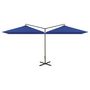 Voir la diapositive 2 : VIDAXL Parasol de jardin double avec mat en acier bleu azure 600x300cm