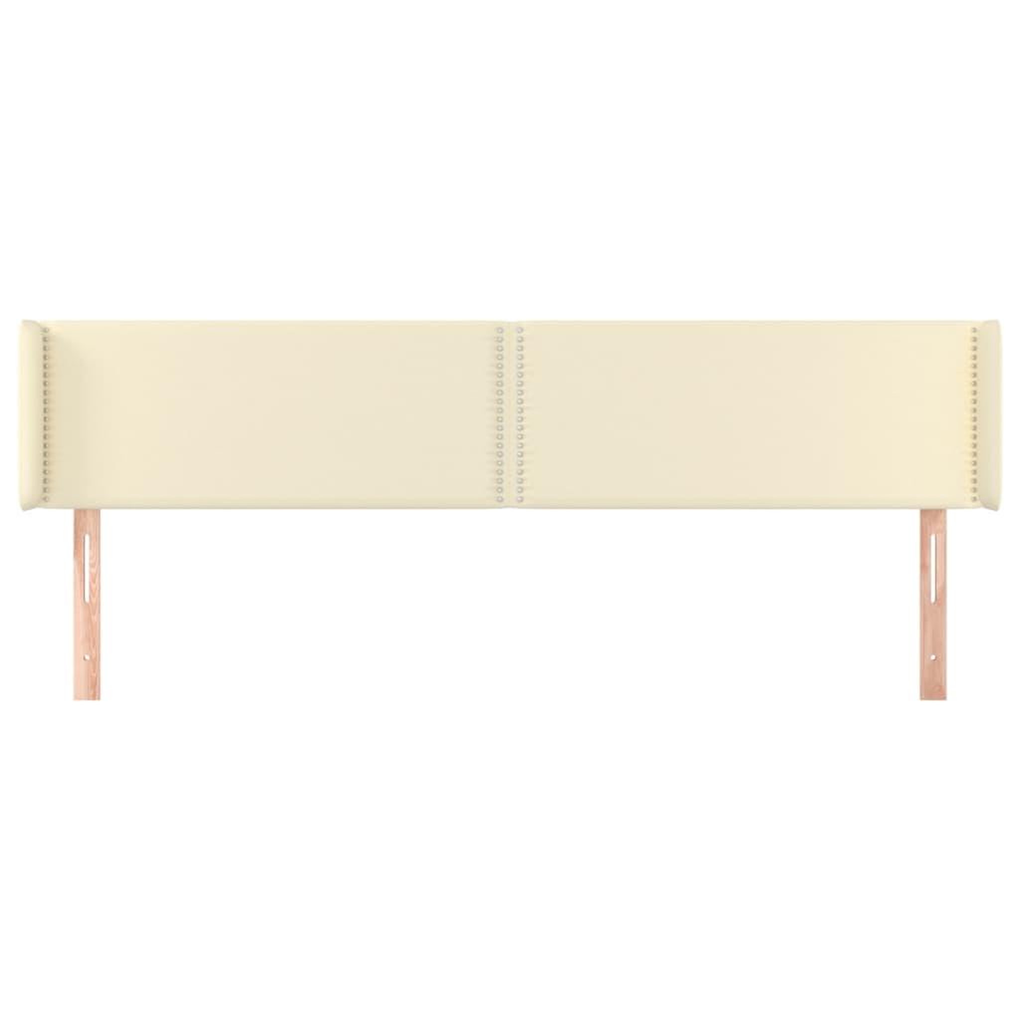 Voir la diapositive 3 : VIDAXL Tete de lit avec oreilles Creme 163x16x78/88 cm Similicuir