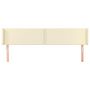 Voir la diapositive 3 : VIDAXL Tete de lit avec oreilles Creme 163x16x78/88 cm Similicuir