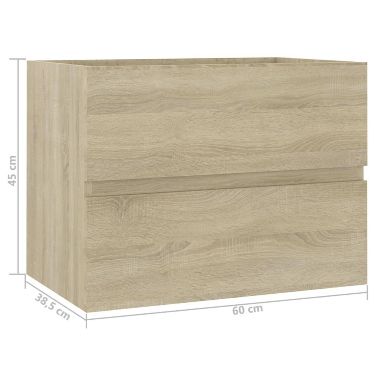VIDAXL Armoire d'evier lavabo integre chene sonoma bois d'ingenierie