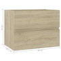 Voir la diapositive 6 : VIDAXL Armoire d'evier lavabo integre chene sonoma bois d'ingenierie
