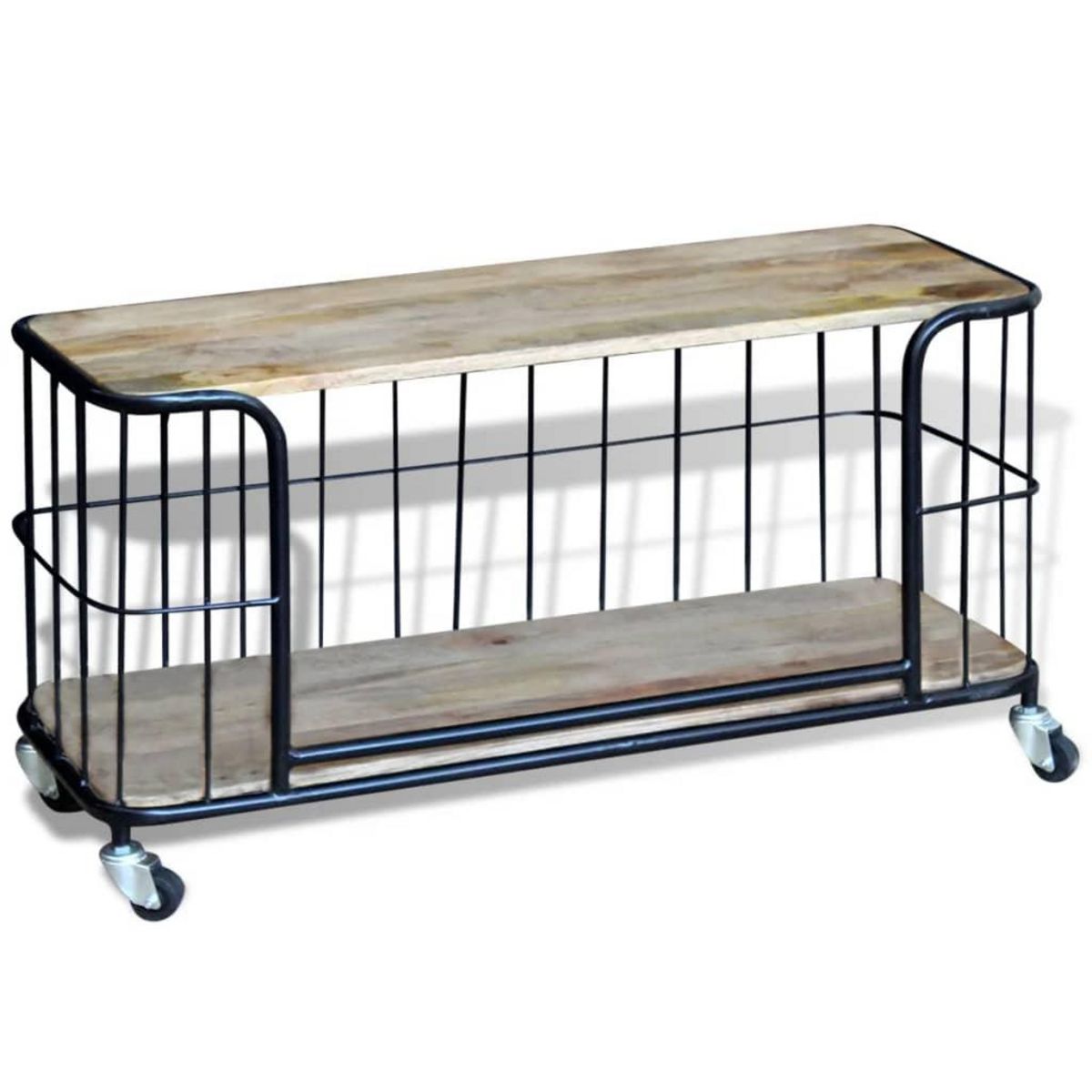 VIDAXL Meuble TV 100x40x45 cm Bois de manguier massif