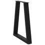 Voir la diapositive 4 : VIDAXL Pieds de table basse forme de V 2 pcs noir 50x(72-73) cm acier