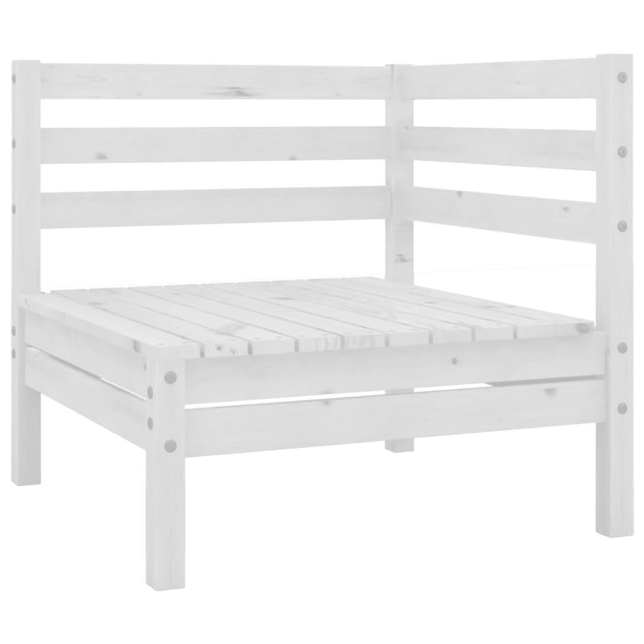 Voir la diapositive 4 : VIDAXL Salon de jardin 11 pcs Bois de pin massif Blanc