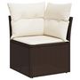 Voir la diapositive 5 : VIDAXL Salon de jardin avec coussins 7 pcs marron resine tressee