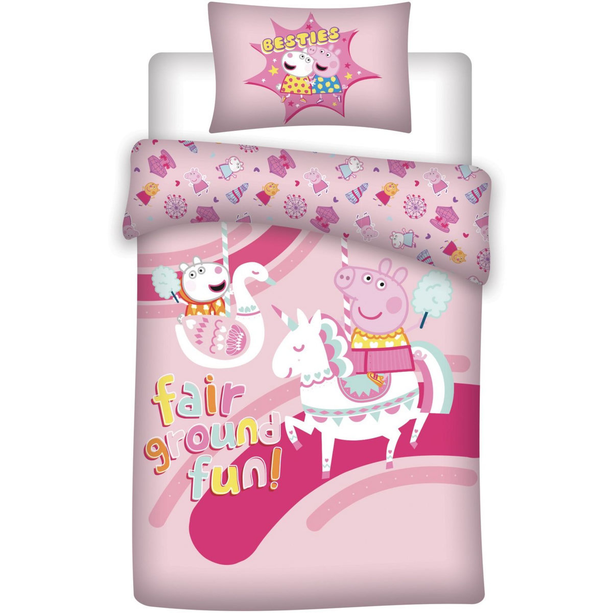 PEPPA PIG Parure housse de couette enfant en coton PEPPA PIG