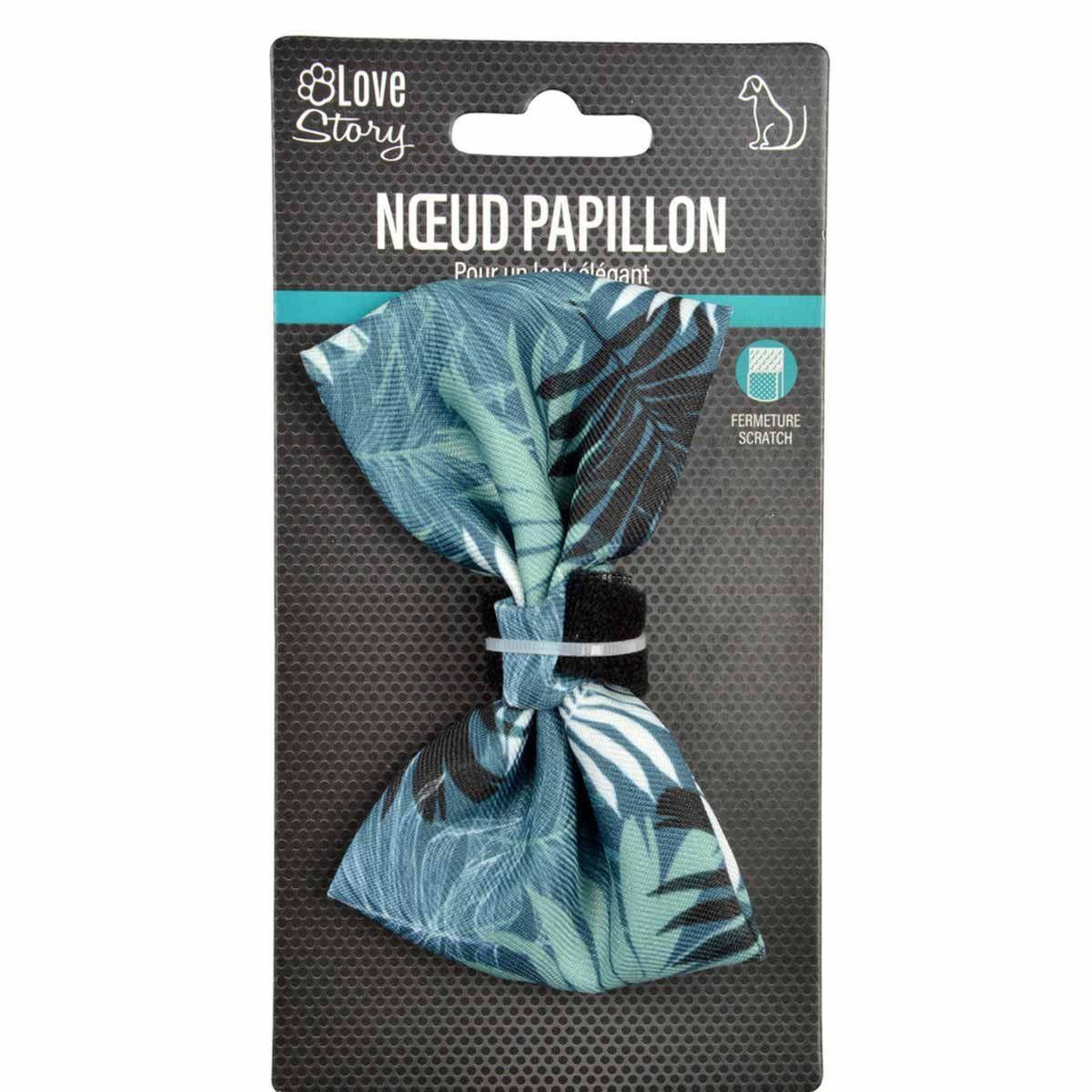 Voir la diapositive 5 : LOVE STORY Nœud papillon pour chien  eden  9cm bleu