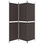 Voir la diapositive 4 : VIDAXL Cloison de separation 3 panneaux Marron 150x180 cm Tissu