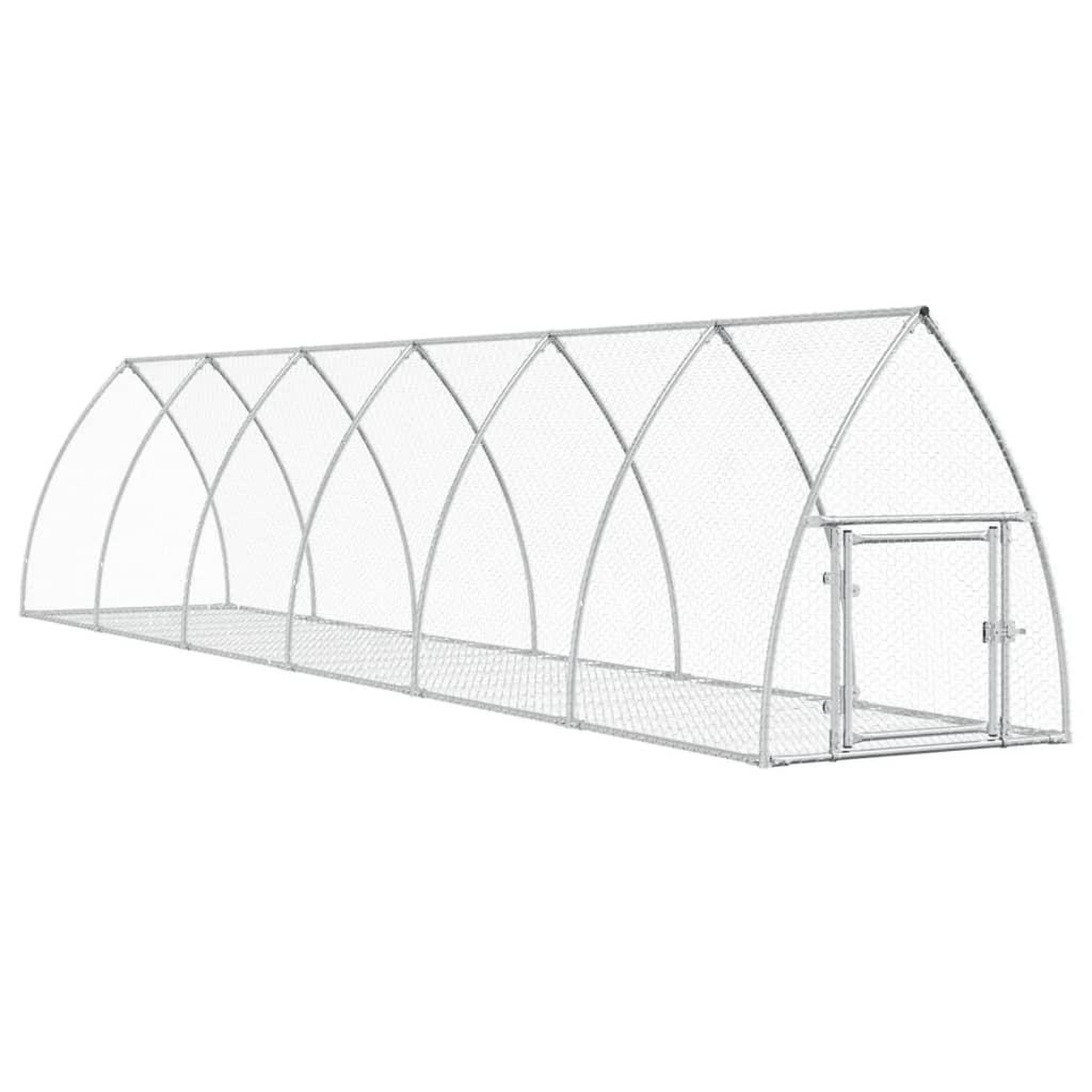 Voir la diapositive 2 : VIDAXL Clapier argente 600x105x120 cm acier galvanise
