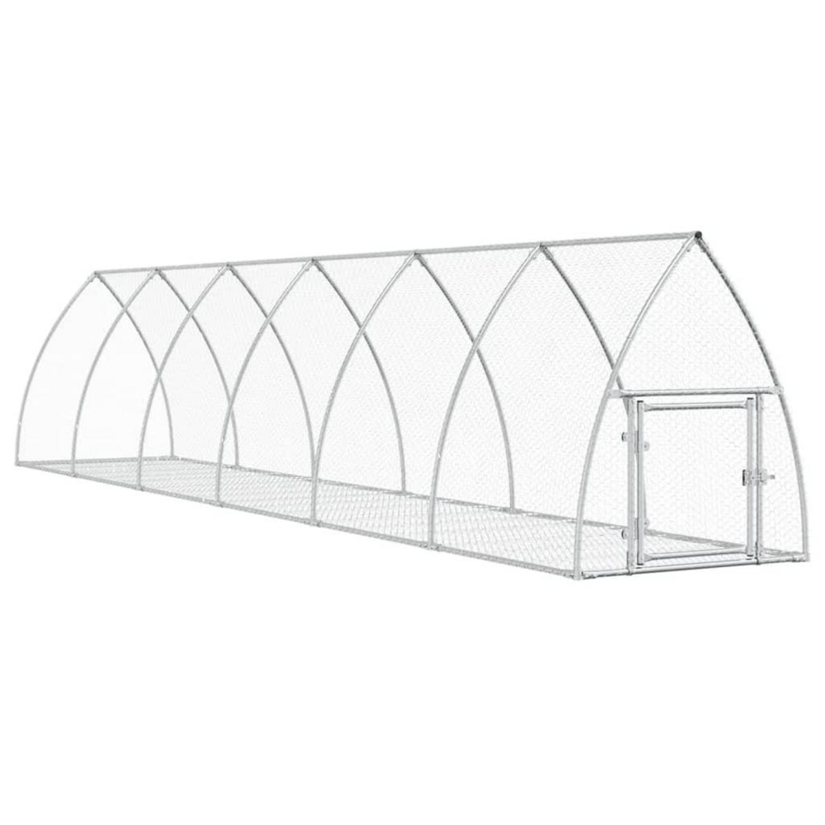 VIDAXL Clapier argente 600x105x120 cm acier galvanise