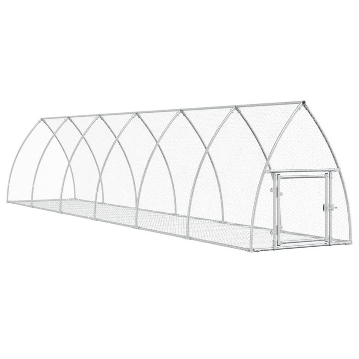 VIDAXL Clapier argente 600x105x120 cm acier galvanise