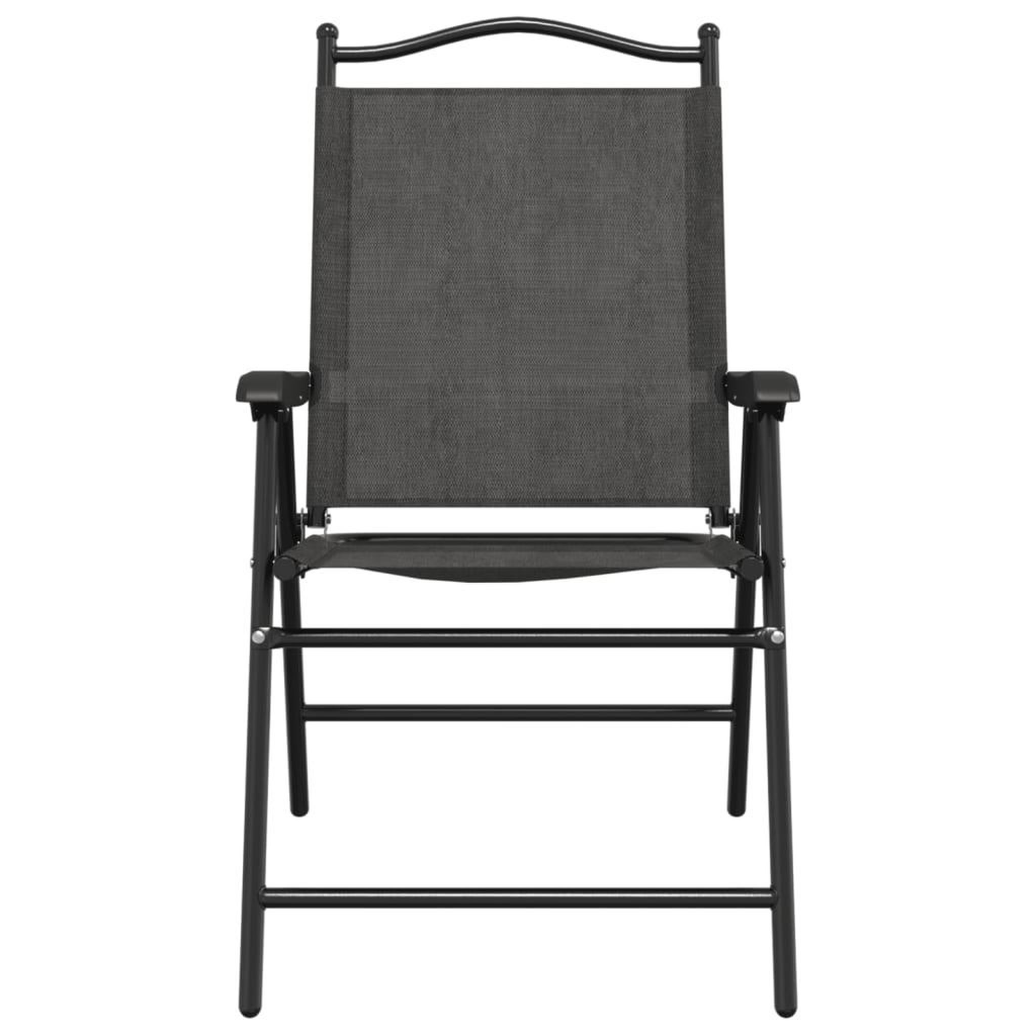 Voir la diapositive 5 : VIDAXL Chaises de jardin pliables lot de 4 en acier et textilene