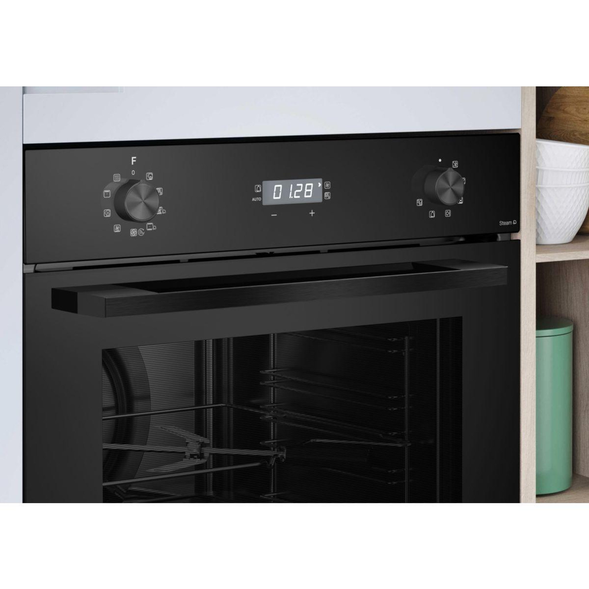 Voir la diapositive 4 : Rosieres Four encastrable r fc376849pn - pyrolyse - chaleur pulsée - vapeur - porte froide - rails télescopiques