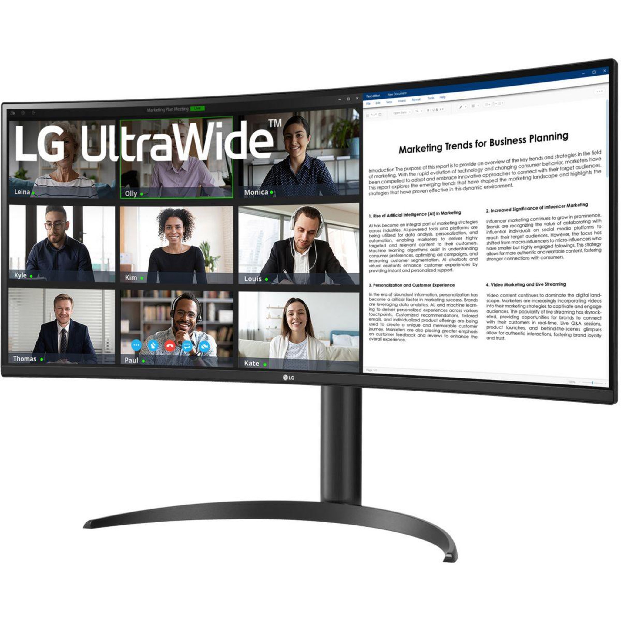 Voir la diapositive 2 : LG Ecran PC UltraWide 34WR55QK-B 34'' VA