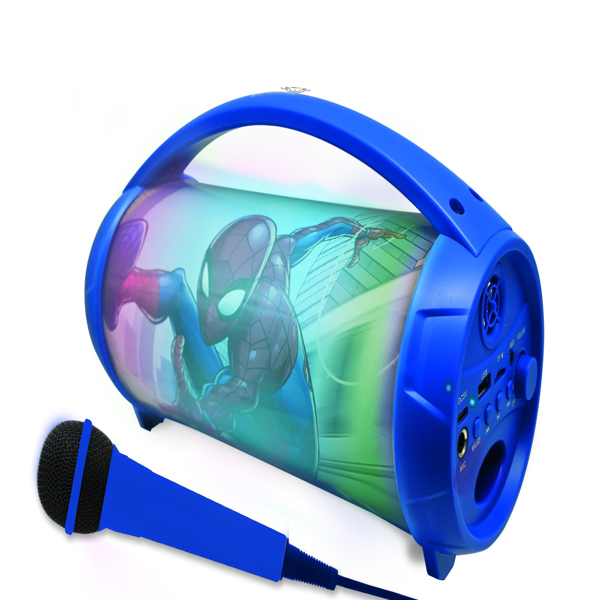 Voir la diapositive 6 : Lexibook Enceinte Bluetooth Lumineuse avec Micro Spider-Man