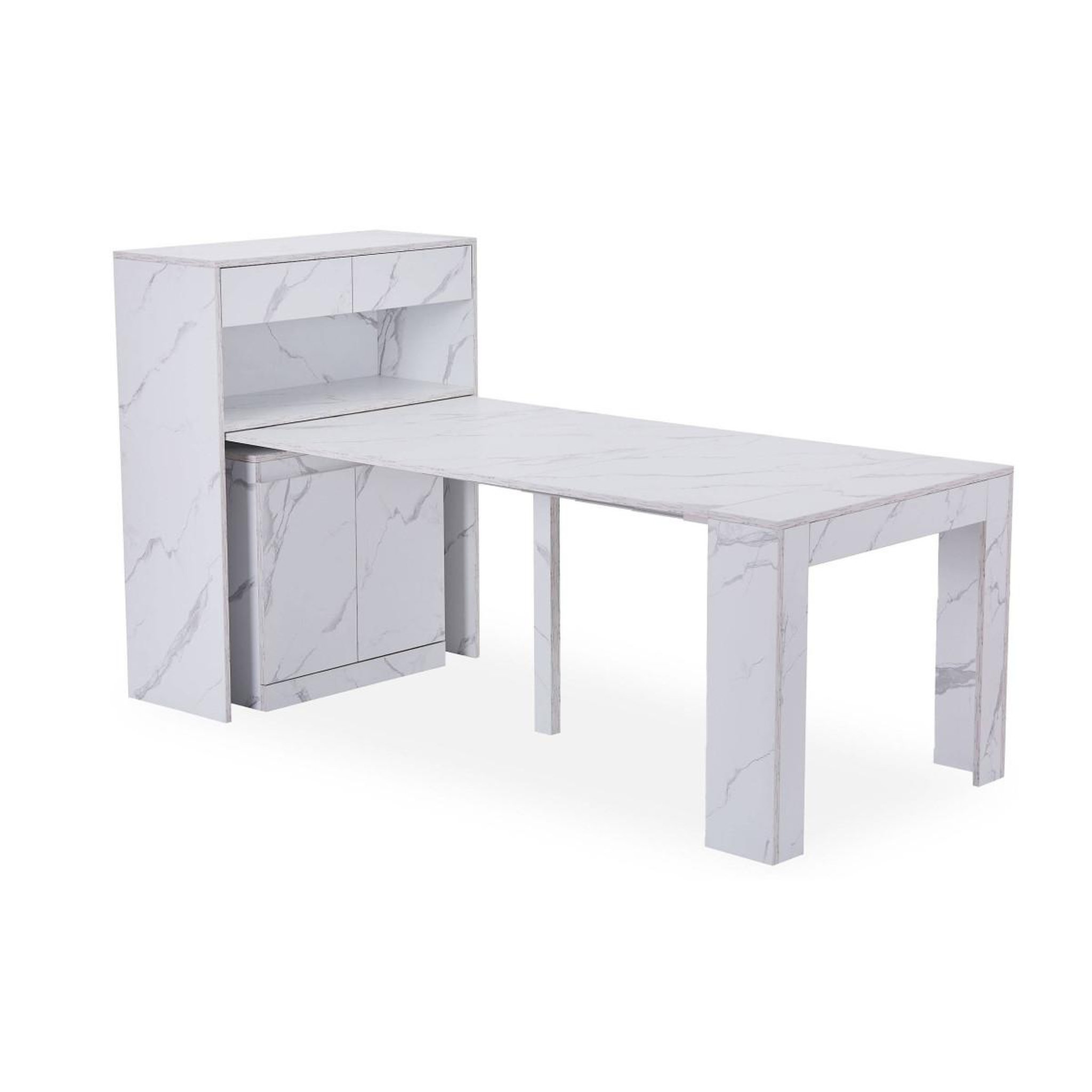 Voir la diapositive 3 : Paris Prix Console extensible  malavita  40-176cm blanc
