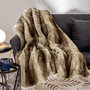 Voir la diapositive 3 : ATMOSPHERA Plaid imitiation fourrure collection Grizzly - 160 x 120 cm - Marron