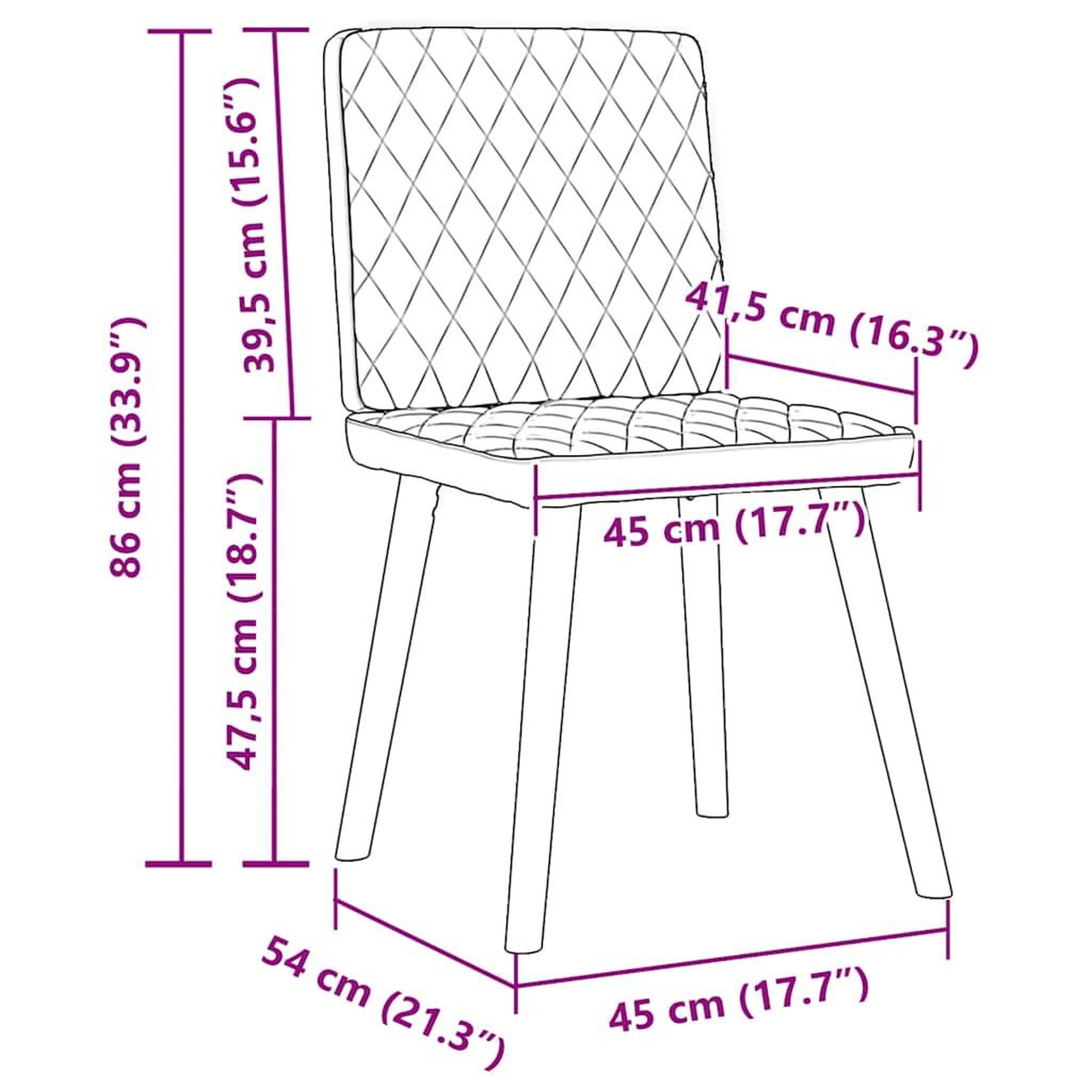 Voir la diapositive 6 : VIDAXL Chaises a manger lot de 2 gris nuage tissu