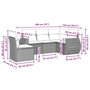Voir la diapositive 6 : VIDAXL Salon de jardin 5 pcs avec coussins gris clair resine tressee