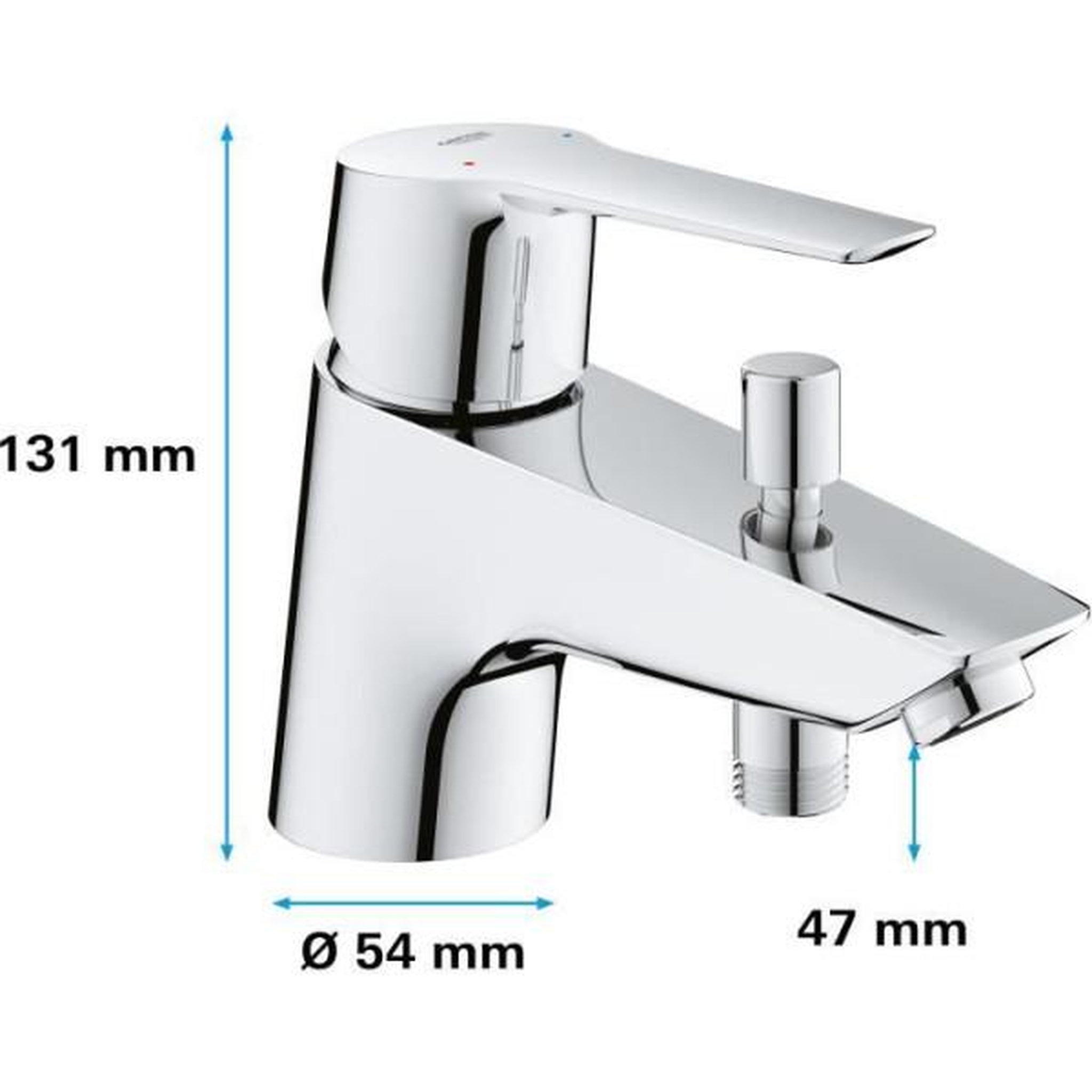 Voir la diapositive 5 : Grohe Mitigeur bain douche chromé monotrou start - grohe - 23229002