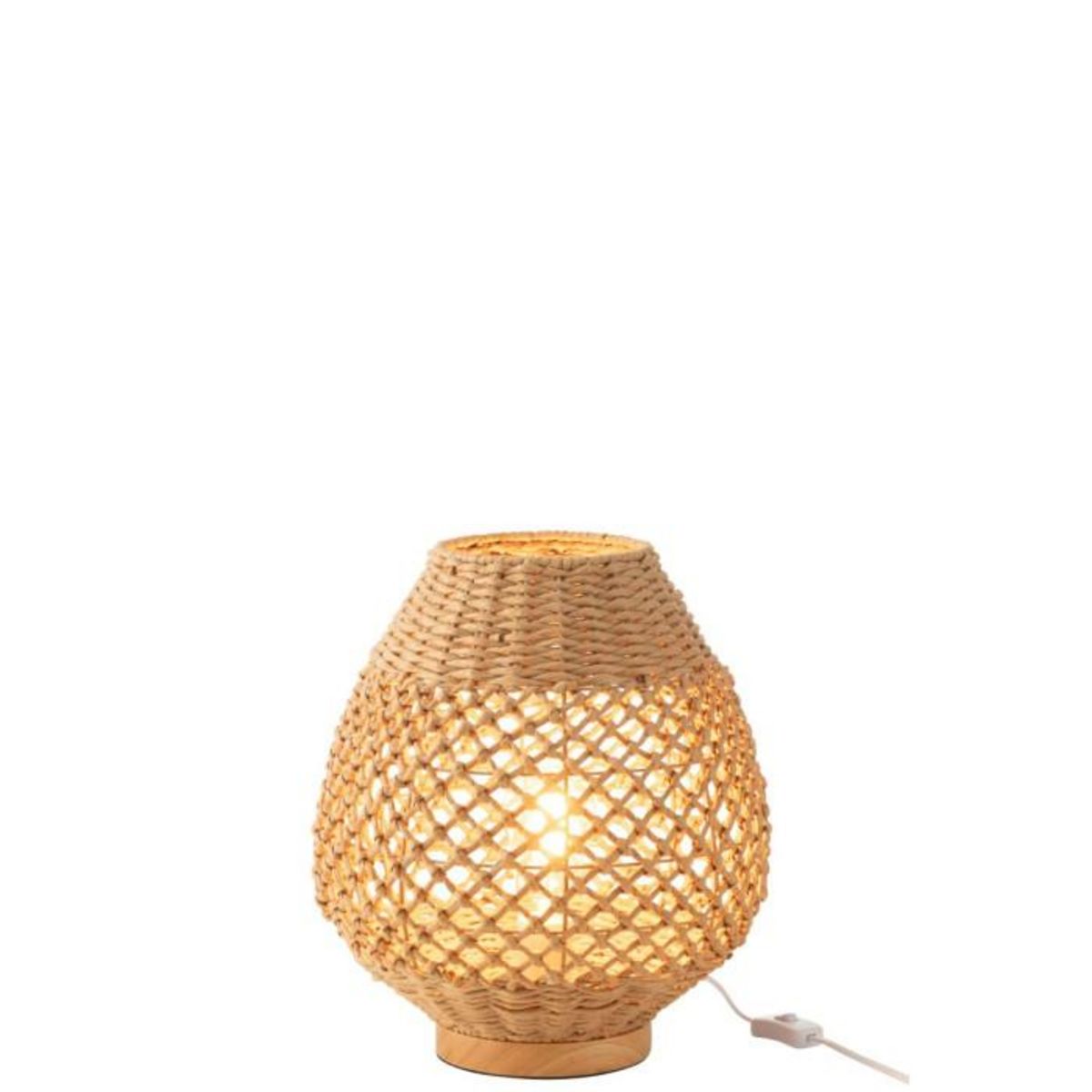 Paris Prix Lampe à Poser Torsade en Métal  Deann  35cm Naturel