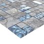 Voir la diapositive 5 : VIDAXL Carreaux mosaïque 11 pcs Gris et bleu 30x30 cm Verre