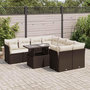 Voir la diapositive 1 : VIDAXL Salon de jardin avec coussins 9 pcs marron resine tressee