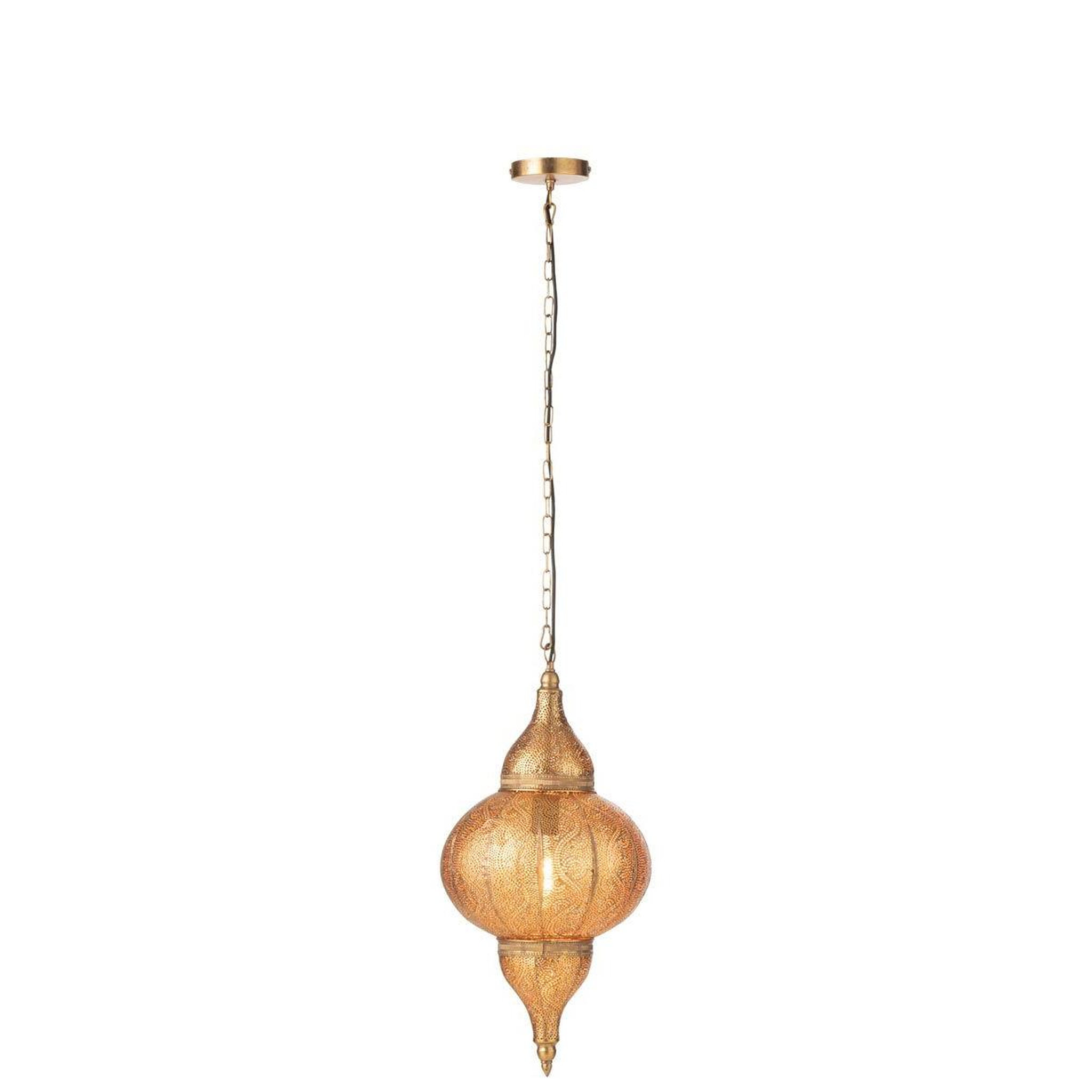 Voir la diapositive 2 : J-LINE Lampe suspension en métal  bore  65cm or