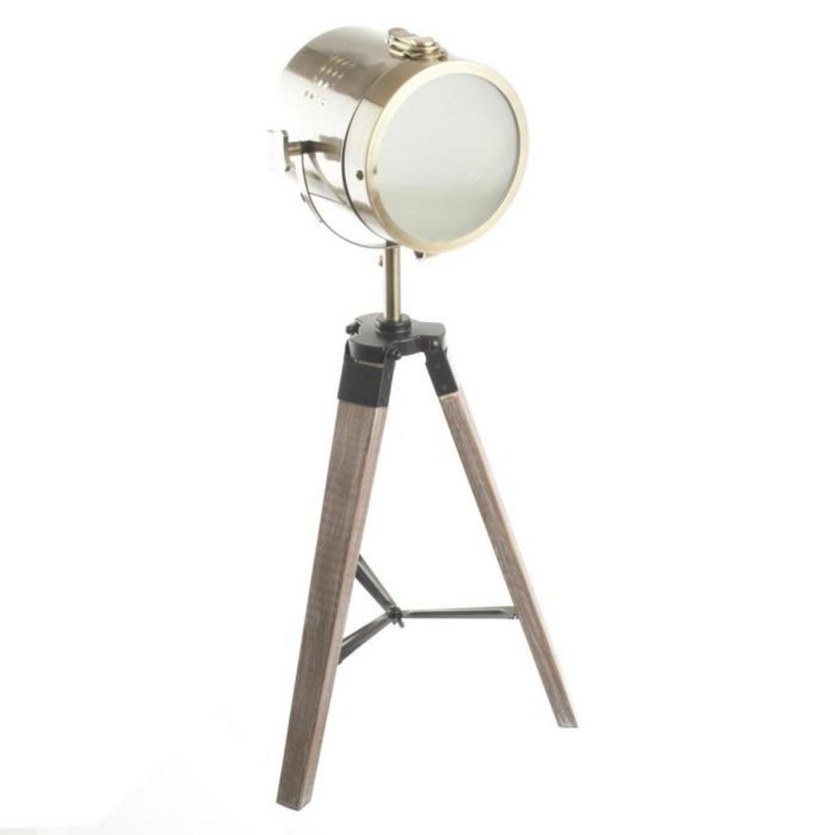 ATMOSPHERA Lampe en Métal & Bois  Ébor  68cm Or