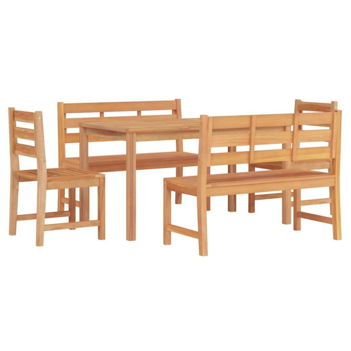 VIDAXL Ensemble a manger de jardin 5pcs Bois de teck massif