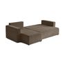 Voir la diapositive 4 : BEST MOBILIER Topaze - canapé d'angle réversible - 4 places - convertible avec coffre - en tissu velours relief