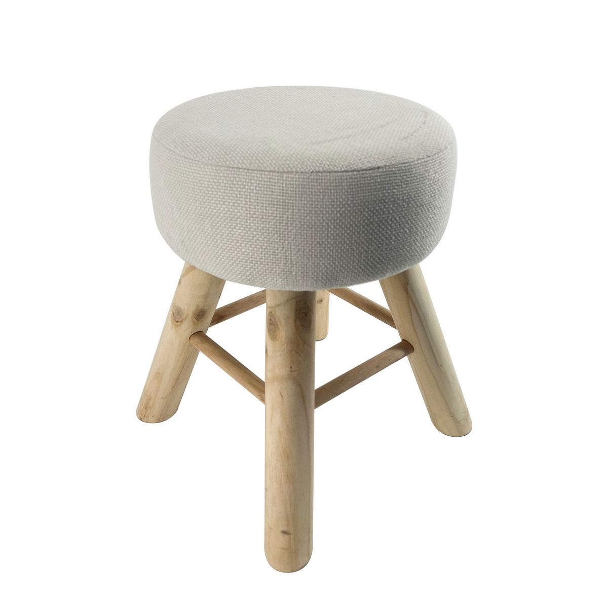 ACTUEL Tabouret tissu polyester coloris beige