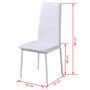 Voir la diapositive 6 : VIDAXL Ensemble de table a manger cinq pieces noir et blanc