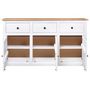 Voir la diapositive 4 : VIDAXL Buffet Blanc 135x40x80 cm Pin solide Gamme Panama