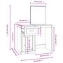 Voir la diapositive 6 : VIDAXL Coiffeuse avec miroir blanc 90x50x132,5 cm bois d'ingenierie