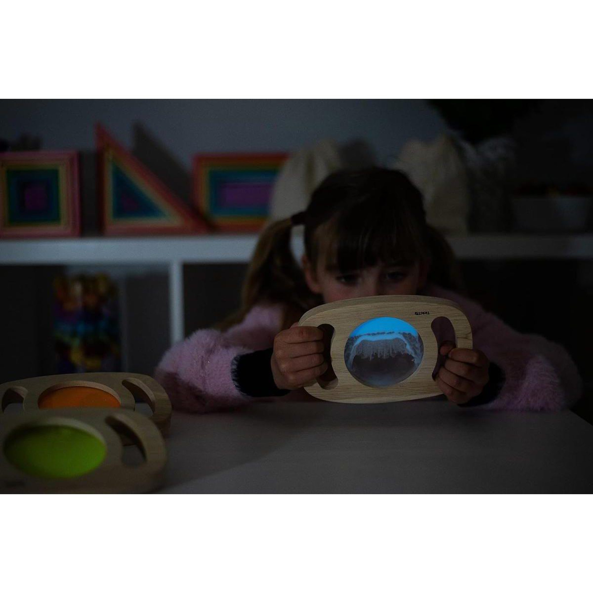 Voir la diapositive 2 : TICKIT Panneau lumineux facile à tenir - bleu