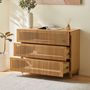 Voir la diapositive 3 : HOMIFAB Commode 3 tiroirs en bois 100 cm - Umea