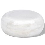 VIDAXL Table basse martelee en aluminium Argente