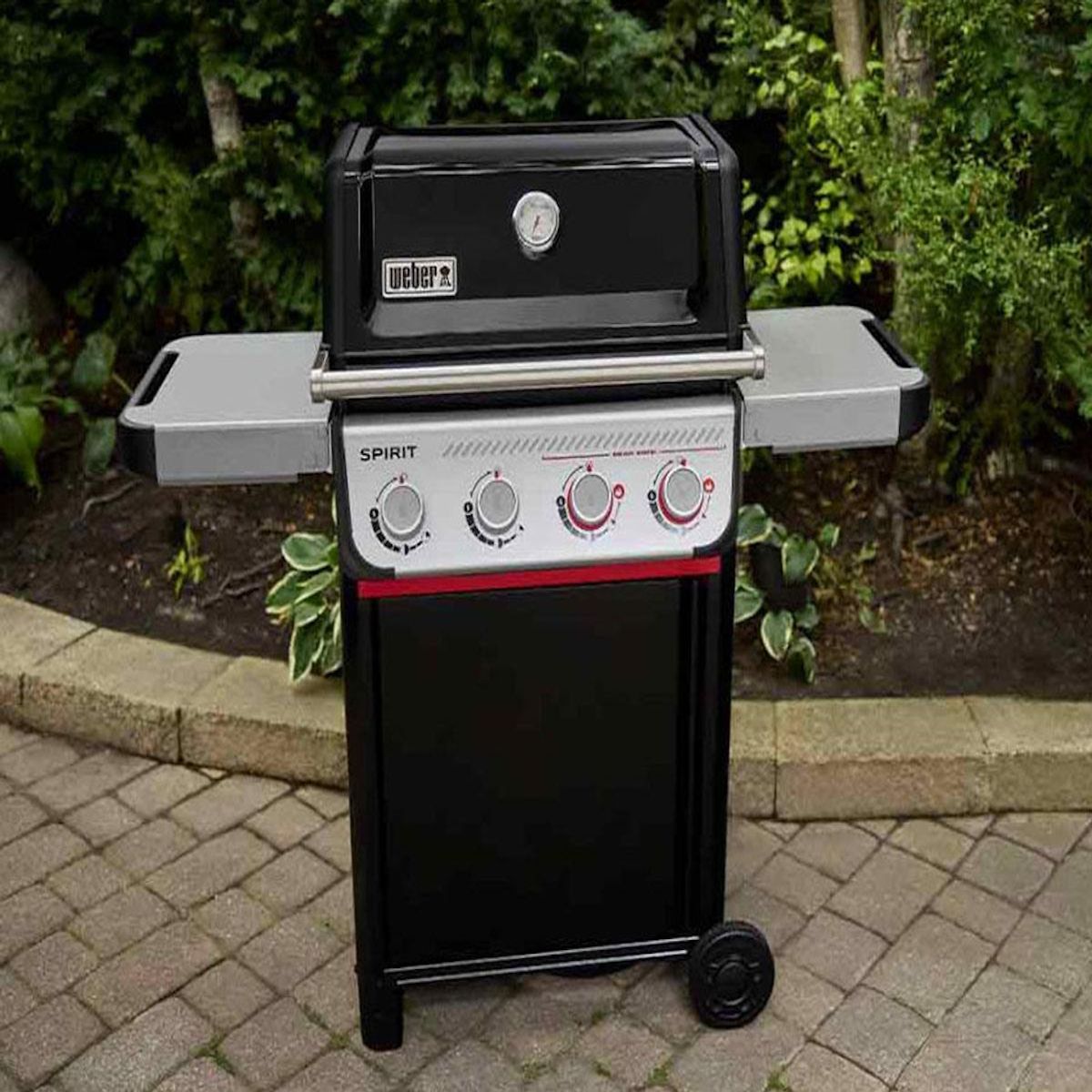 Weber Barbecue gaz Spirit E-425 mix black grill et plancha sur chariot, 61x45 cm
