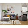 Voir la diapositive 6 : BEST MOBILIER Cristal - pouf modulable - 95 cm - en velours texturé