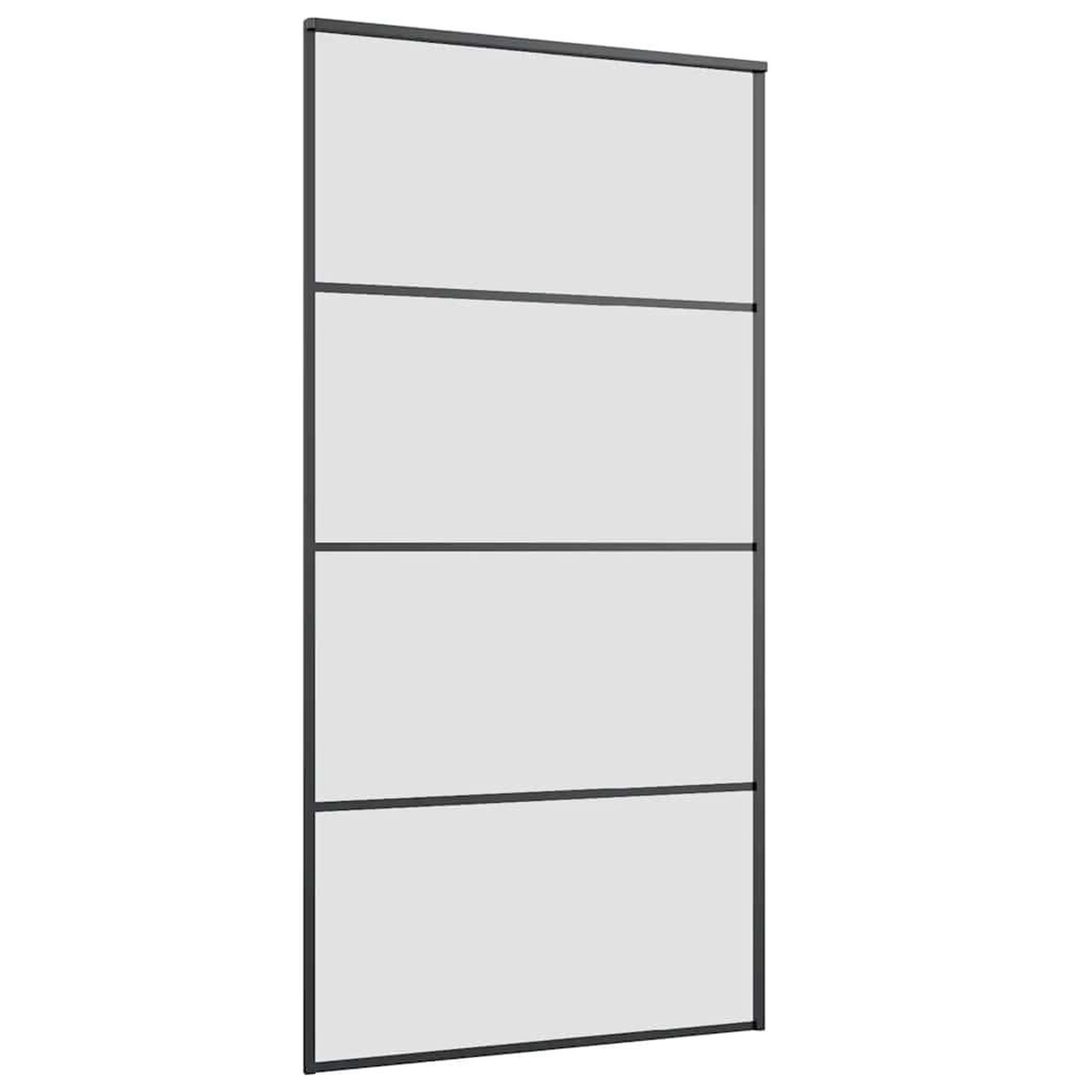 Voir la diapositive 4 : VIDAXL Porte coulissante et kit de quincaillerie 102,5x205cm Verre ESG