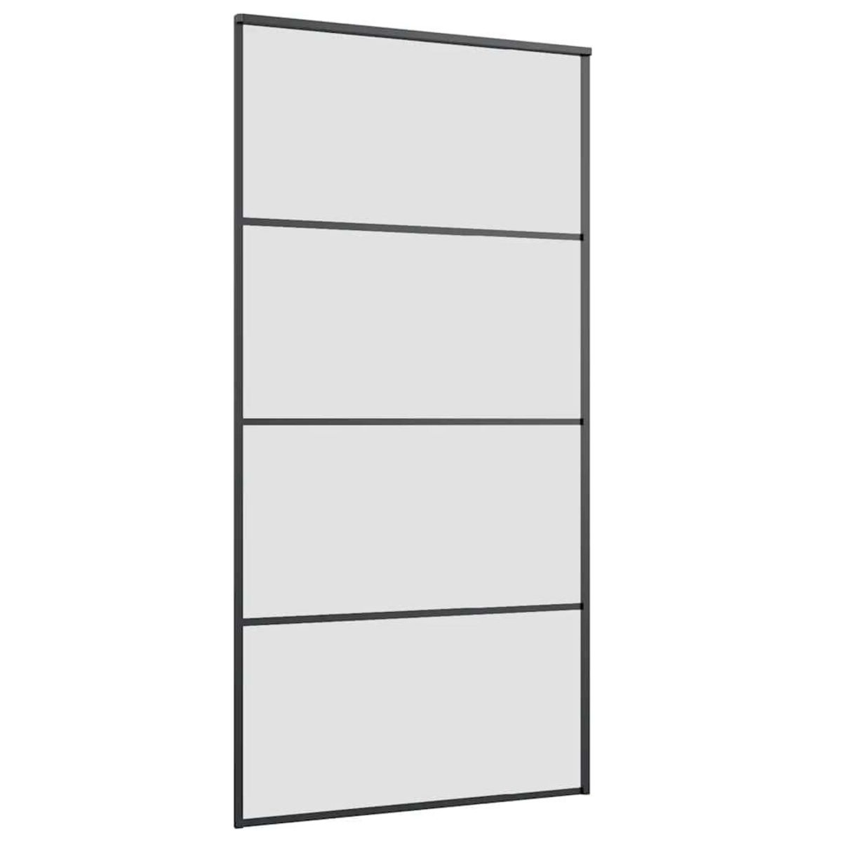 VIDAXL Porte coulissante et kit de quincaillerie 102,5x205cm Verre ESG