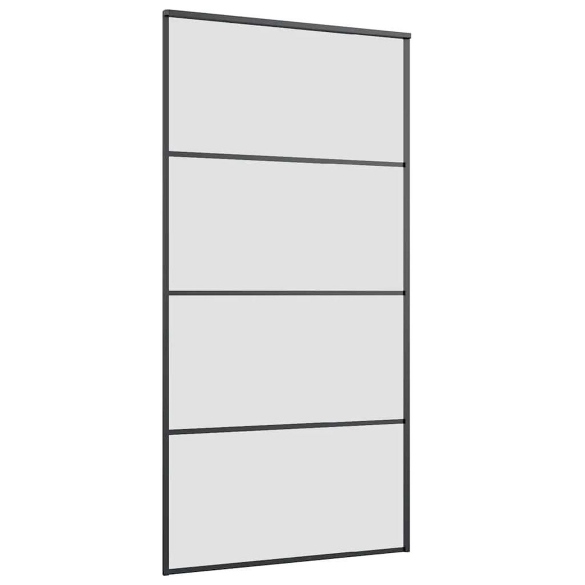 VIDAXL Porte coulissante et kit de quincaillerie 102,5x205cm Verre ESG