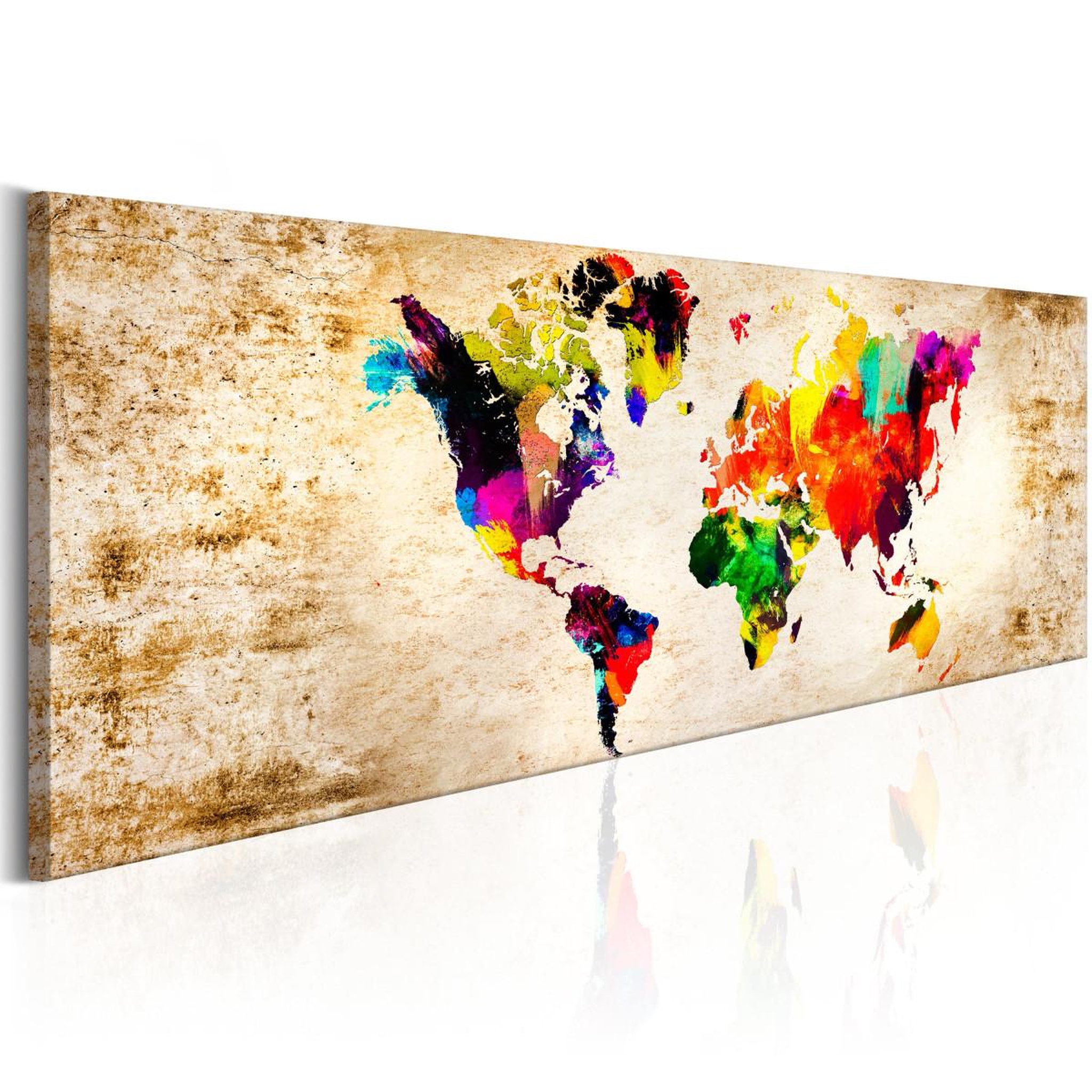 Paris Prix Tableau imprimé  world in watercolours. Coloris disponibles : Multicolore